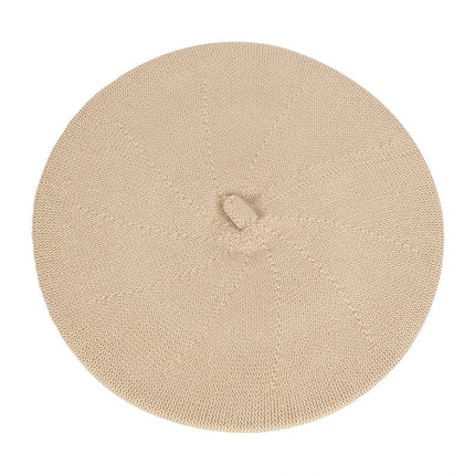 Béret en tricot fin - Kaki - Ajustable (du 54 au 59) | La boutique du chapeau
