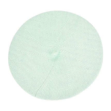 Béret en tricot fin - Vert - Ajustable (du 54 au 59) | La boutique du chapeau