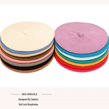 Béret en tricot fin - Violet - Ajustable (du 54 au 59) | La boutique du chapeau