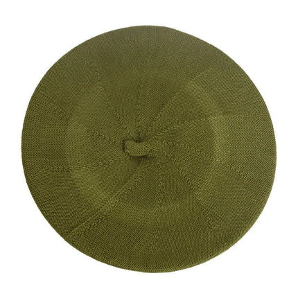 Béret en tricot fin - Vert militaire - Ajustable (du 54 au 59) | La boutique du chapeau