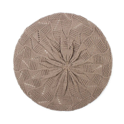Béret en tricot pour femme - Blanc - Ajustable (du 54 au 59) | La boutique du chapeau