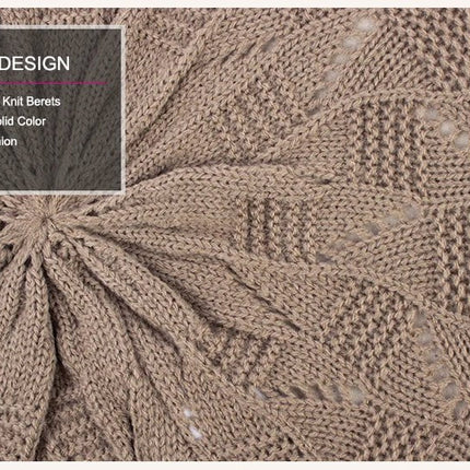 Béret en tricot pour femme - Rose - Ajustable (du 54 au 59) | La boutique du chapeau