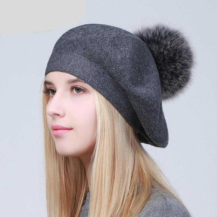 Béret femme - Gris foncé B - Ajustable (du 54 au 59) | La boutique du chapeau