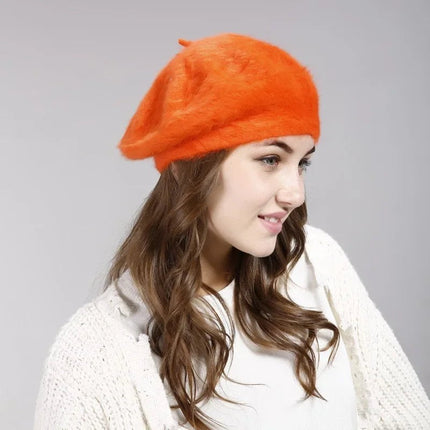 Béret femme chic - Orange - M (56 - 58cm) | La boutique du chapeau