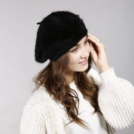 Béret femme chic - Noir - M (56 - 58cm) | La boutique du chapeau