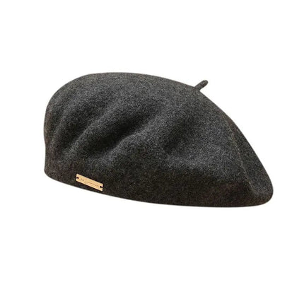 Béret Femme Chic et Chaud - Gris foncé - Ajustable (du 54 au 59) | La boutique du chapeau