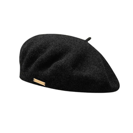 Béret Femme Chic et Chaud - Noir - Ajustable (du 54 au 59) | La boutique du chapeau