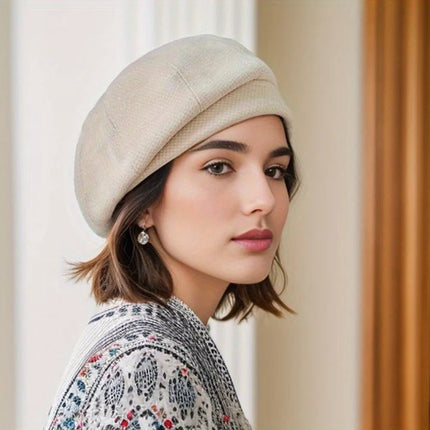 Béret femme élégant - Blanc - Ajustable (du 54 au 59) | La boutique du chapeau