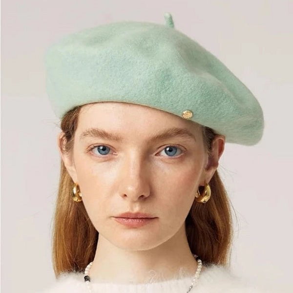 Béret femme en laine - Vert - Ajustable (du 54 au 59) | La boutique du chapeau