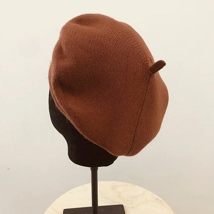 Béret Femme en Laine Automne - Marron - Ajustable (du 54 au 59) | La boutique du chapeau