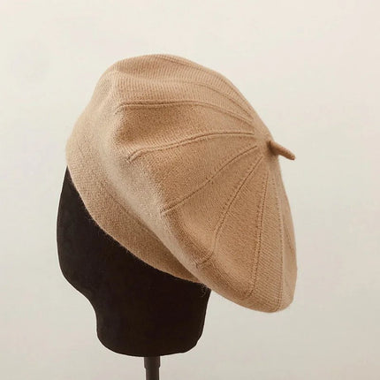 Béret Femme en Laine Automne - Kaki - Ajustable (du 54 au 59) | La boutique du chapeau
