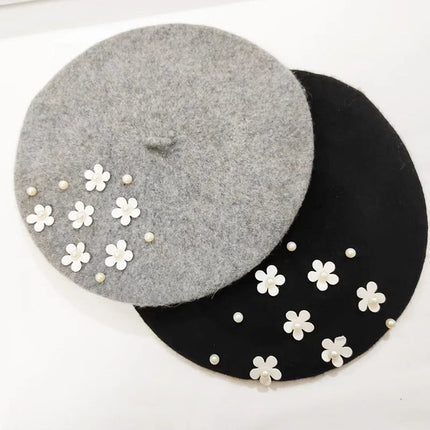 Béret Femme en Laine Automne - Gris 2 - Ajustable (du 54 au 59) | La boutique du chapeau