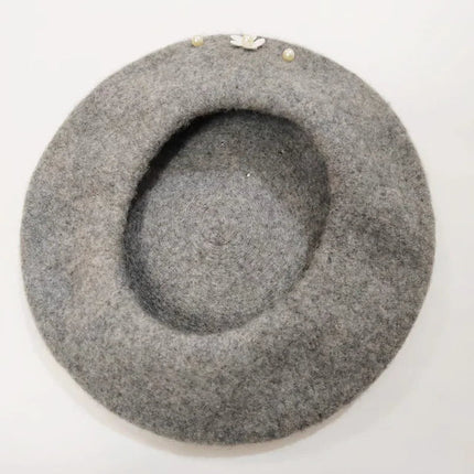 Béret Femme en Laine Automne - Gris 2 - Ajustable (du 54 au 59) | La boutique du chapeau