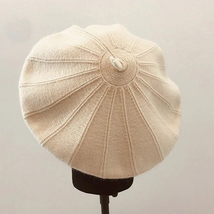Béret Femme en Laine Automne - Beige - Ajustable (du 54 au 59) | La boutique du chapeau