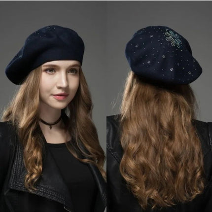 Béret femme en laine et coton - Café - Ajustable (du 54 au 59) | La boutique du chapeau