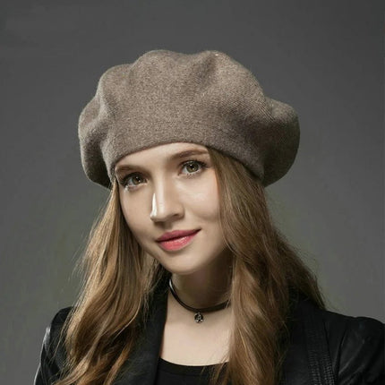 Béret femme en laine et coton - Café - Ajustable (du 54 au 59) | La boutique du chapeau