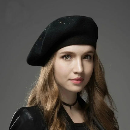 Béret femme en laine et coton - Café - Ajustable (du 54 au 59) | La boutique du chapeau