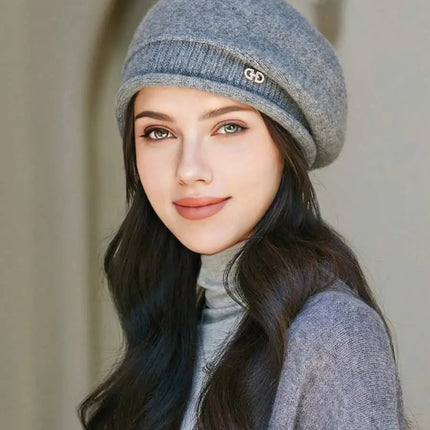 Béret Femme en Laine hiver - Gris - Ajustable (du 54 au 59) | La boutique du chapeau