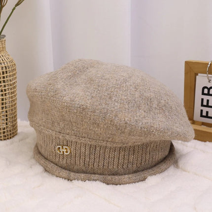 Béret Femme en Laine hiver - Beige - Ajustable (du 54 au 59) | La boutique du chapeau