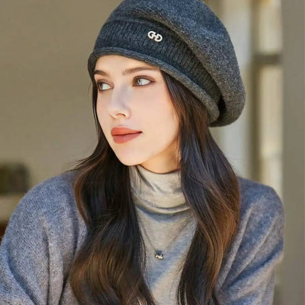Béret Femme en Laine hiver - Beige - Ajustable (du 54 au 59) | La boutique du chapeau