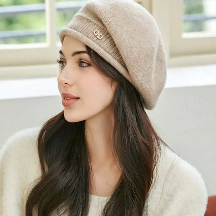 Béret Femme en Laine hiver - Gris - Ajustable (du 54 au 59) | La boutique du chapeau