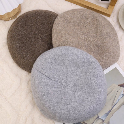 Béret Femme en Laine hiver - Beige - Ajustable (du 54 au 59) | La boutique du chapeau