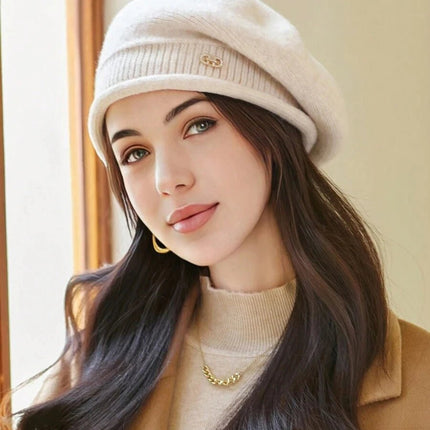 Béret Femme en Laine hiver - Gris - Ajustable (du 54 au 59) | La boutique du chapeau