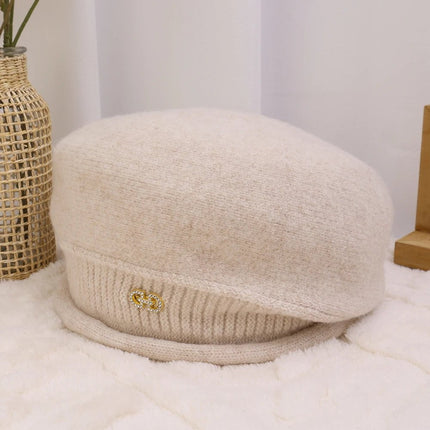 Béret Femme en Laine hiver - Beige - Ajustable (du 54 au 59) | La boutique du chapeau