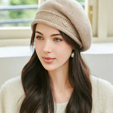 Béret Femme en Laine hiver - Gris - Ajustable (du 54 au 59) | La boutique du chapeau