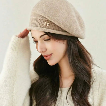 Béret Femme en Laine hiver - Gris - Ajustable (du 54 au 59) | La boutique du chapeau