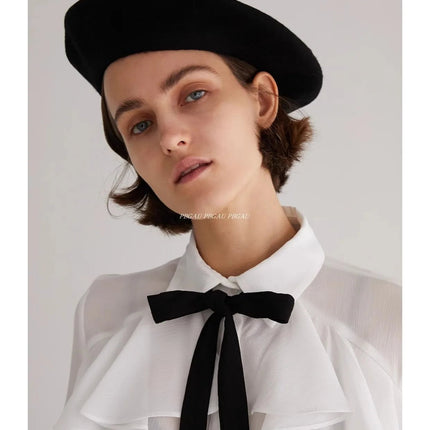 Béret femme grande taille - Noir - L (58 - 59cm) | La boutique du chapeau