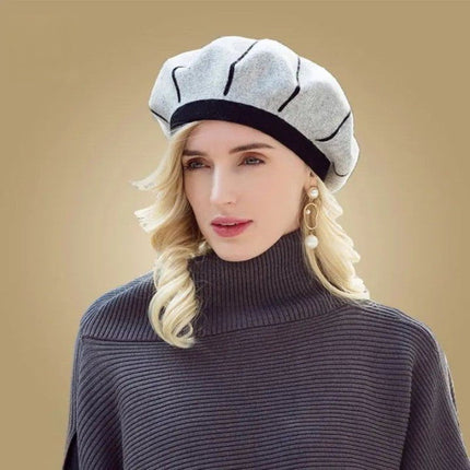 Béret femme luxe - Beige - M (56 - 58cm) | La boutique du chapeau