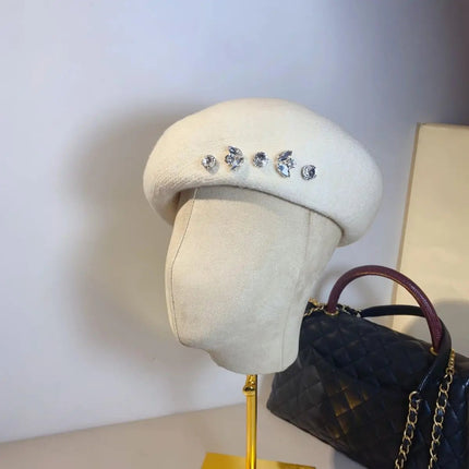 Béret femme tendance - Beige - Ajustable (du 54 au 59) | La boutique du chapeau