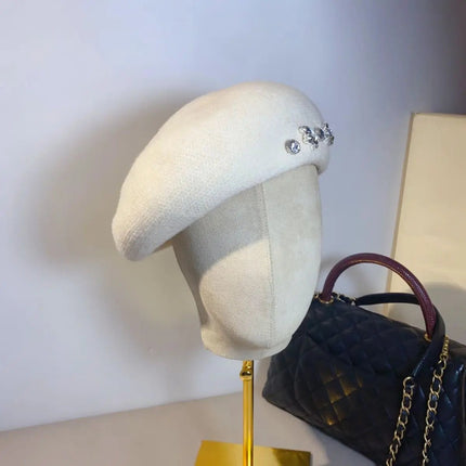 Béret femme tendance - Beige - Ajustable (du 54 au 59) | La boutique du chapeau