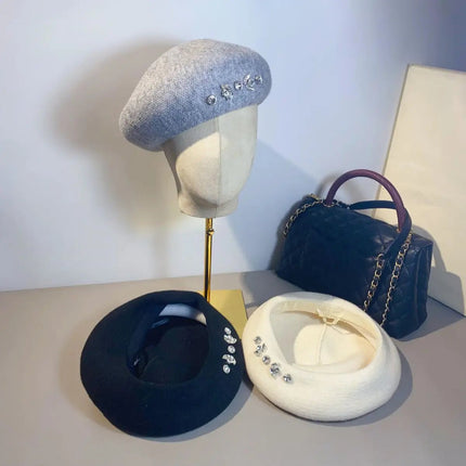 Béret femme tendance - Beige - Ajustable (du 54 au 59) | La boutique du chapeau