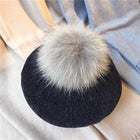 Béret Français avec pompon - Noir - Ajustable (du 54 au 59) | La boutique du chapeau