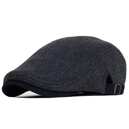 Béret grande taille - Gris foncé - Ajustable (du 54 au 59) | La boutique du chapeau