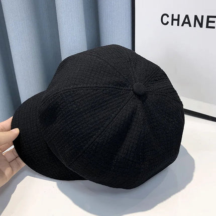 Béret octogonal rétro - Khaki - M (56 - 58cm) | La boutique du chapeau