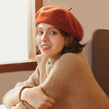 Béret pour femme - Orange - Ajustable (du 54 au 59) | La boutique du chapeau