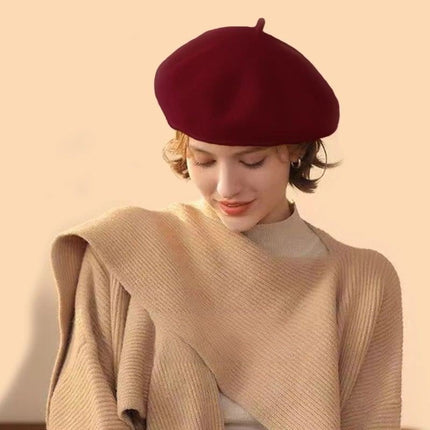 Béret pour femme - Bordeau - Ajustable (du 54 au 59) | La boutique du chapeau
