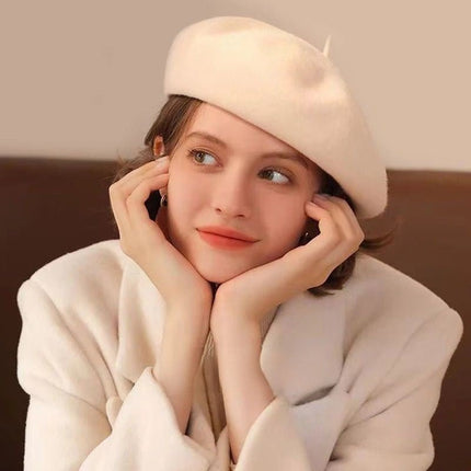 Béret pour femme - Blanc - Ajustable (du 54 au 59) | La boutique du chapeau