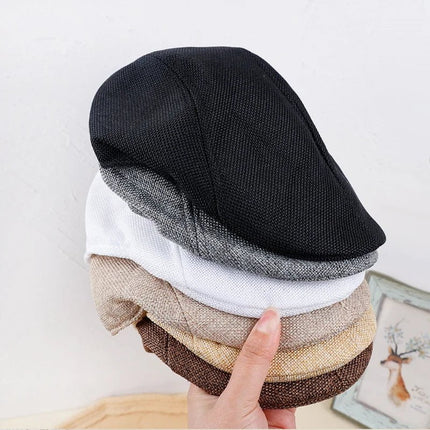 Béret rétro coupe - vent - Style01 - gris foncé - Ajustable (du 54 au 59) | La boutique du chapeau