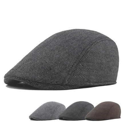 Béret rétro coupe - vent - Style01 - gris foncé - Ajustable (du 54 au 59) | La boutique du chapeau