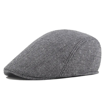 Béret rétro coupe - vent - Style01 - gris clair - Ajustable (du 54 au 59) | La boutique du chapeau