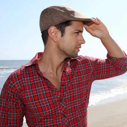 Béret rétro coupe - vent - Style01 - gris foncé - Ajustable (du 54 au 59) | La boutique du chapeau