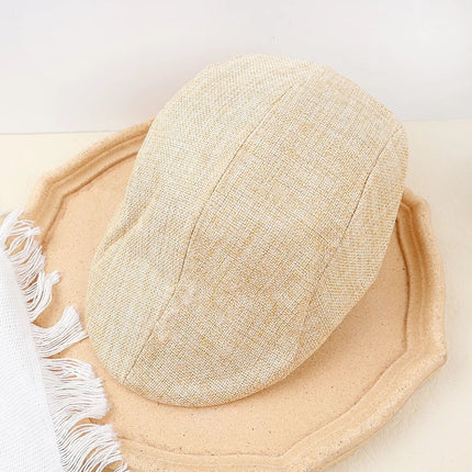 Béret rétro coupe - vent - Style02 - Beige - Ajustable (du 54 au 59) | La boutique du chapeau