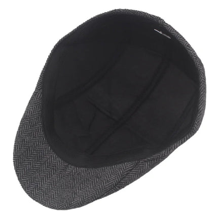 Béret rétro coupe - vent - Style01 - gris foncé - Ajustable (du 54 au 59) | La boutique du chapeau