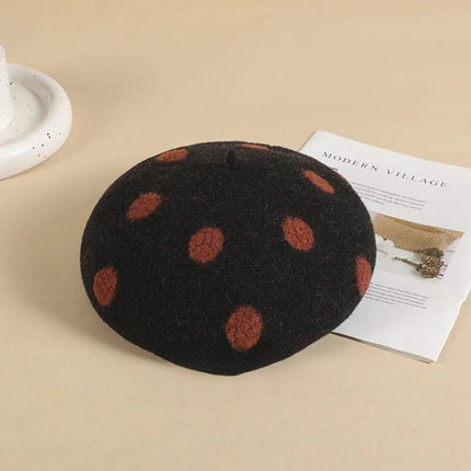 Béret rétro en laine - Noir 2 - | La boutique du chapeau