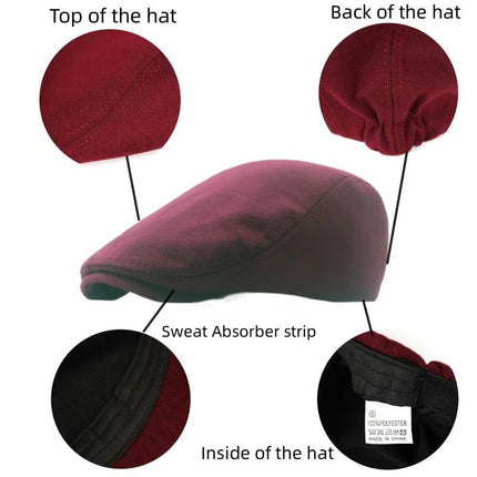 Béret style britannique - Gris foncé - Ajustable (du 54 au 59) | La boutique du chapeau