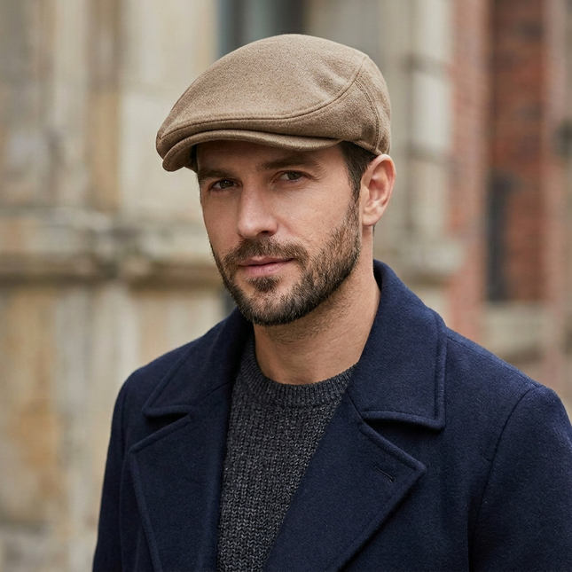 Béret style britannique - beige - Ajustable (du 54 au 59) | La boutique du chapeau